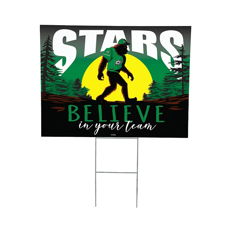 Dallas Stars 24" x 18" Bigfoot Believe in Yourself Outdoor Staked Yard Sign