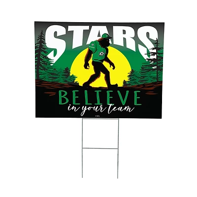 Dallas Stars 24" x 18" Bigfoot Believe in Yourself Outdoor Staked Yard Sign