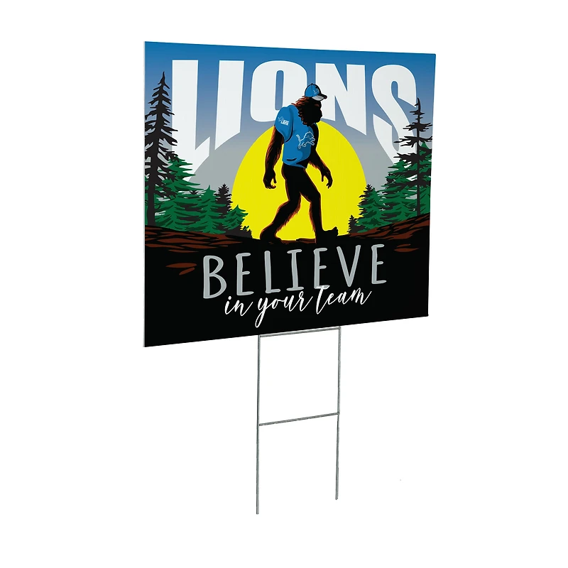 Detroit Lions 24" x 18" Bigfoot Believe in Yourself Outdoor Staked Yard Sign