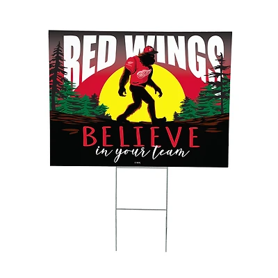 Detroit Red Wings 24" x 18" Bigfoot Believe in Yourself Outdoor Staked Yard Sign