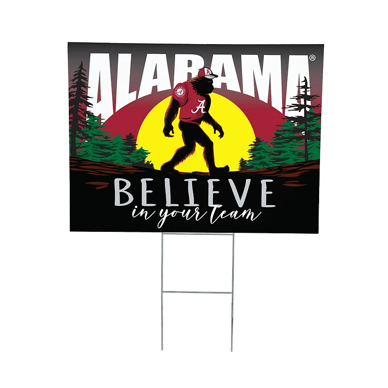 Alabama Crimson Tide 24" x 18" Bigfoot Believe in Yourself Outdoor Staked Yard Sign