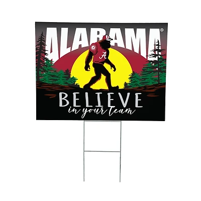 Alabama Crimson Tide 24" x 18" Bigfoot Believe in Yourself Outdoor Staked Yard Sign