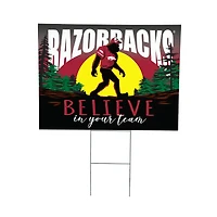 Arkansas Razorbacks 24" x 18" Bigfoot Believe in Yourself Outdoor Staked Yard Sign