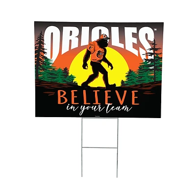 Baltimore Orioles 24" x 18" Bigfoot Believe in Yourself Outdoor Staked Yard Sign