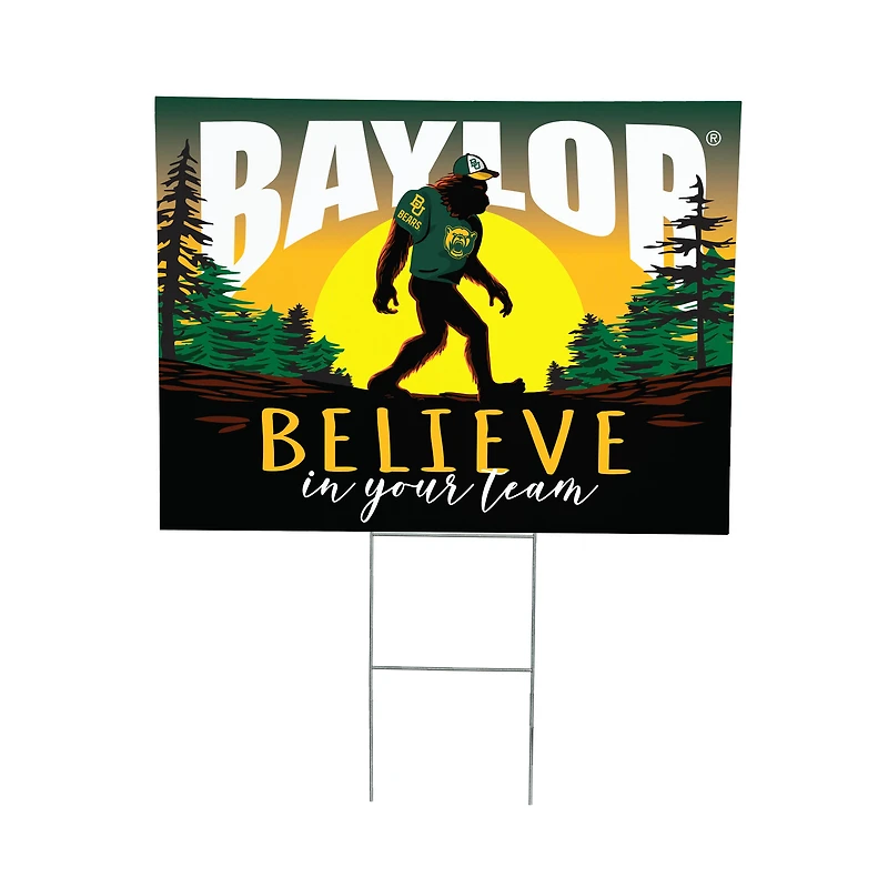 Baylor Bears 24" x 18" Bigfoot Believe in Yourself Outdoor Staked Yard Sign
