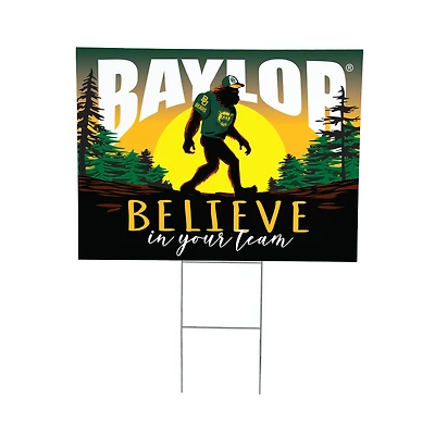 Baylor Bears 24" x 18" Bigfoot Believe in Yourself Outdoor Staked Yard Sign