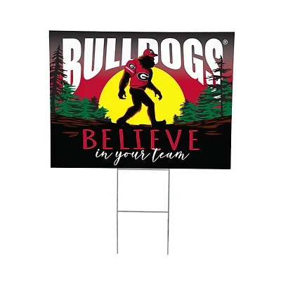 Georgia Bulldogs 24" x 18" Bigfoot Believe in Yourself Outdoor Staked Yard Sign