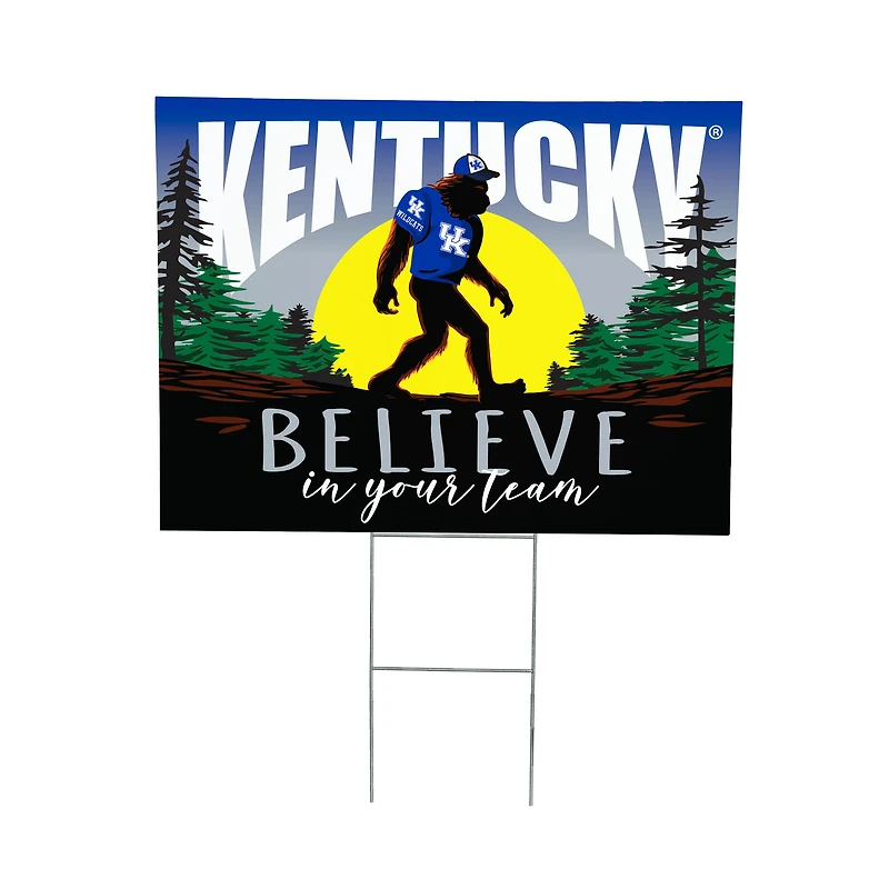 Kentucky Wildcats 24" x 18" Bigfoot Believe in Yourself Outdoor Staked Yard Sign