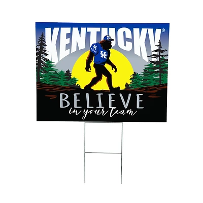 Kentucky Wildcats 24" x 18" Bigfoot Believe in Yourself Outdoor Staked Yard Sign