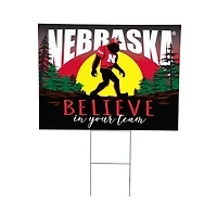 Nebraska Huskers 24" x 18" Bigfoot Believe in Yourself Outdoor Staked Yard Sign