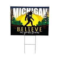 Michigan Wolverines 24" x 18" Bigfoot Believe in Yourself Outdoor Staked Yard Sign