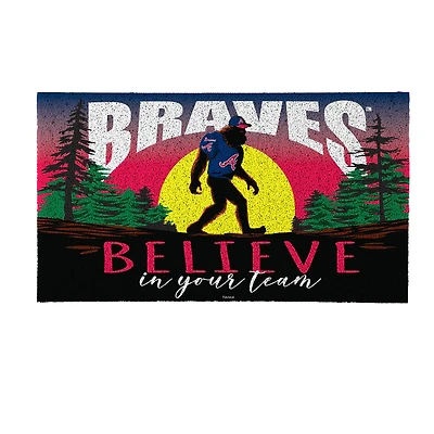 Atlanta Braves 28" x 16" Bigfoot Believe in Your Team Turf Door Mat