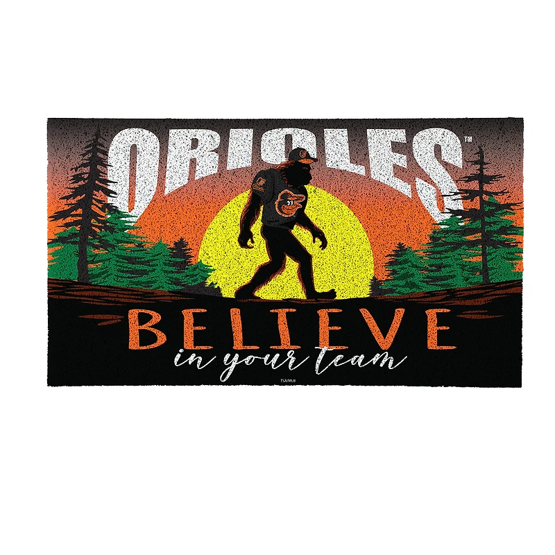 Baltimore Orioles 28" x 16" Bigfoot Believe in Your Team Turf Door Mat