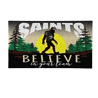 New Orleans Saints 28" x 16" Bigfoot Believe in Your Team Turf Door Mat