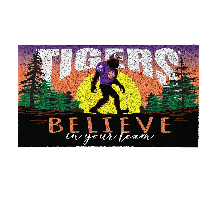 Clemson Tigers 28" x 16" Bigfoot Believe in Your Team Turf Door Mat