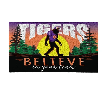 Clemson Tigers 28" x 16" Bigfoot Believe in Your Team Turf Door Mat