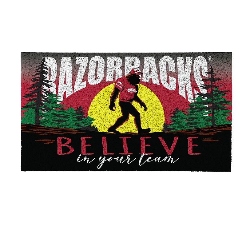 Arkansas Razorbacks 28" x 16" Bigfoot Believe in Your Team Turf Door Mat