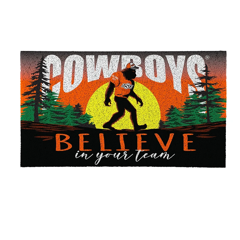 Oklahoma State Cowboys 28" x 16" Bigfoot Believe in Your Team Turf Door Mat