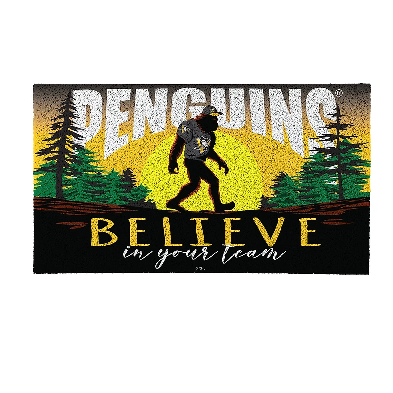 Pittsburgh Penguins 28" x 16" Bigfoot Believe in Your Team Turf Door Mat