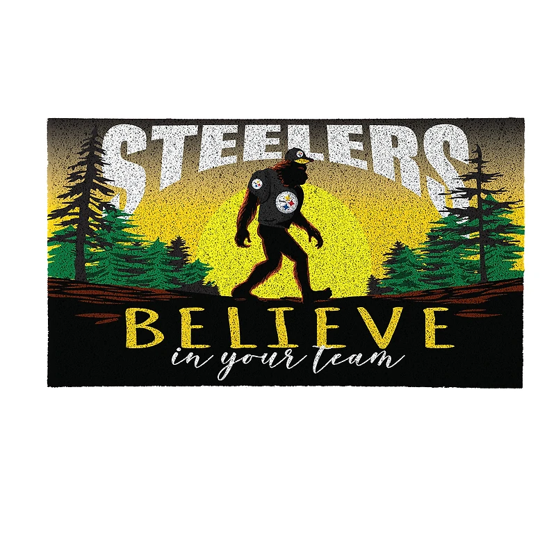 Pittsburgh Steelers 28" x 16" Bigfoot Believe in Your Team Turf Door Mat