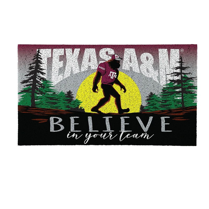 Texas A&M Aggies 28" x 16" Bigfoot Believe in Your Team Turf Door Mat