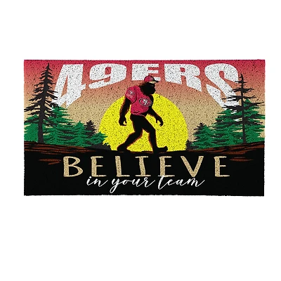 San Francisco 49ers 28" x 16" Bigfoot Believe in Your Team Turf Door Mat