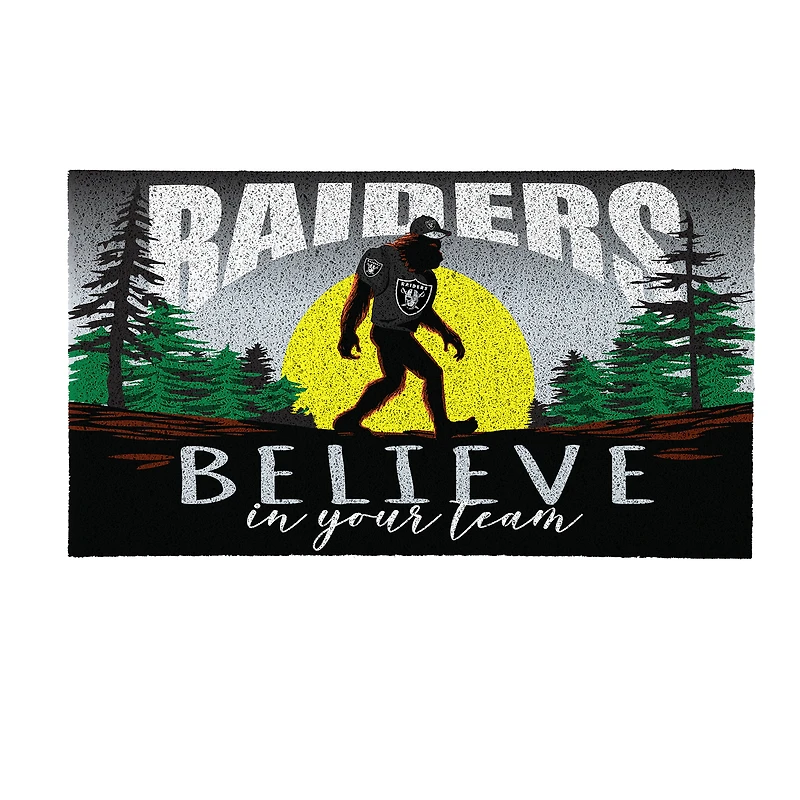 Las Vegas Raiders 28" x 16" Bigfoot Believe in Your Team Turf Door Mat