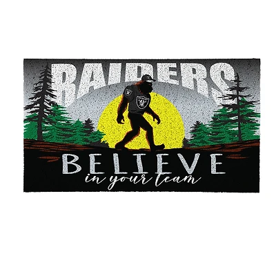 Las Vegas Raiders 28" x 16" Bigfoot Believe in Your Team Turf Door Mat