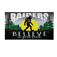 Las Vegas Raiders 28" x 16" Bigfoot Believe in Your Team Turf Door Mat