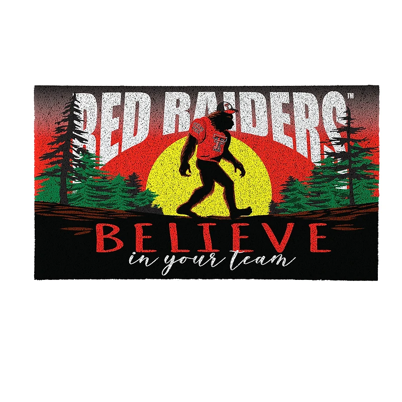Texas Tech Red Raiders 28" x 16" Bigfoot Believe in Your Team Turf Door Mat