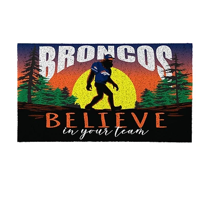 Denver Broncos 28" x 16" Bigfoot Believe in Your Team Turf Door Mat