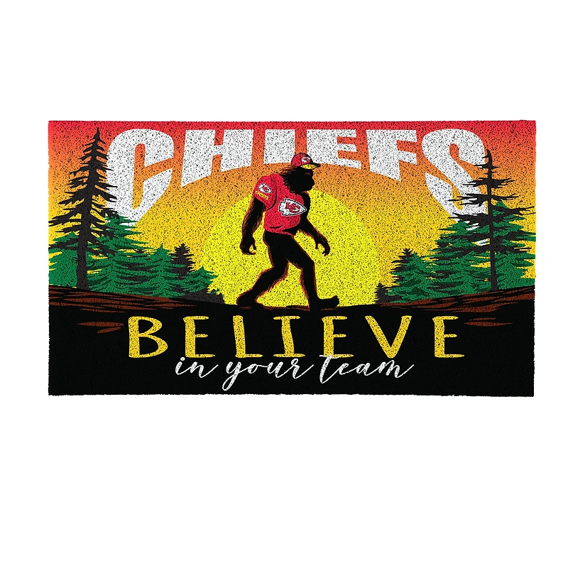 Kansas City Chiefs 28" x 16" Bigfoot Believe in Your Team Turf Door Mat
