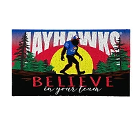 Kansas Jayhawks 28" x 16" Bigfoot Believe in Your Team Turf Door Mat