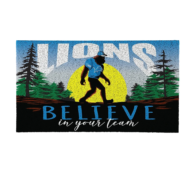 Detroit Lions 28" x 16" Bigfoot Believe in Your Team Turf Door Mat
