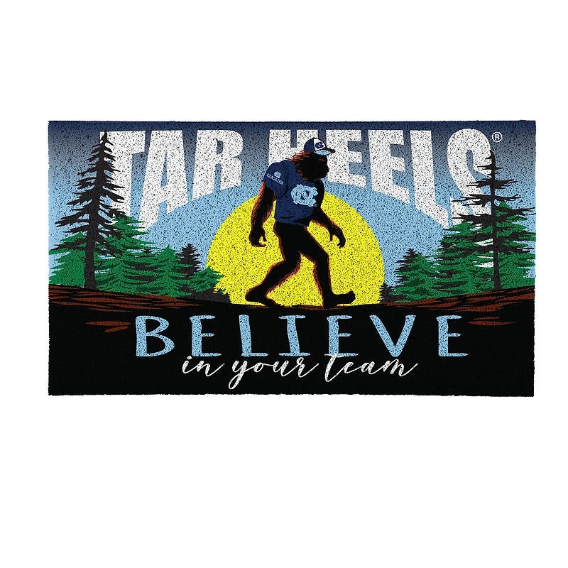 North Carolina Tar Heels 28" x 16" Bigfoot Believe in Your Team Turf Door Mat