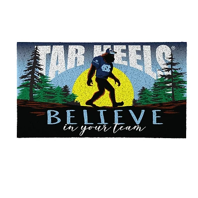 North Carolina Tar Heels 28" x 16" Bigfoot Believe in Your Team Turf Door Mat
