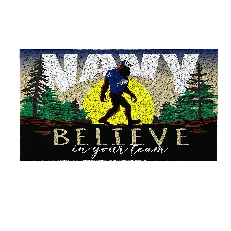 Navy Midshipmen 28" x 16" Bigfoot Believe in Your Team Turf Door Mat