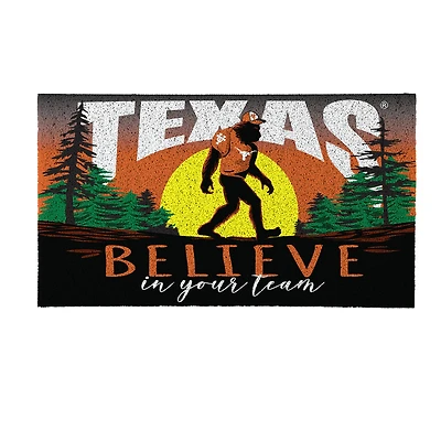 Texas Longhorns 28" x 16" Bigfoot Believe in Your Team Turf Door Mat
