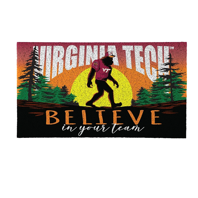 Virginia Tech Hokies 28" x 16" Bigfoot Believe in Your Team Turf Door Mat