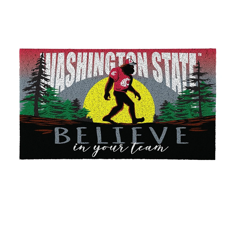 Washington State Cougars 28" x 16" Bigfoot Believe in Your Team Turf Door Mat