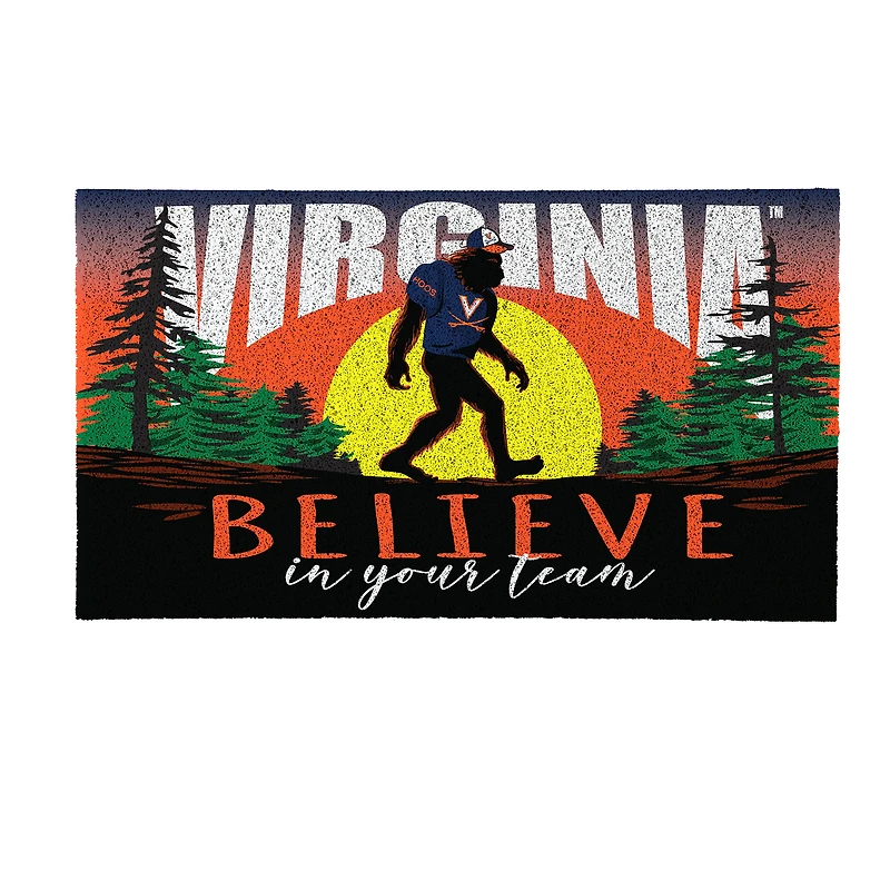 Virginia Cavaliers 28" x 16" Bigfoot Believe in Your Team Turf Door Mat