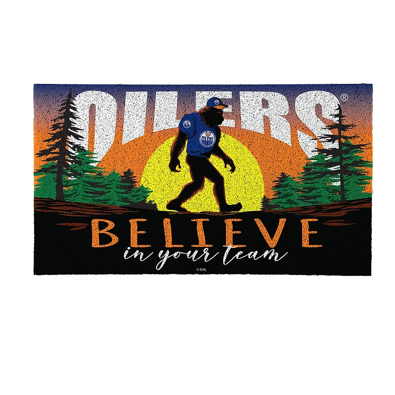 Edmonton Oilers 28" x 16" Bigfoot Believe in Your Team Turf Door Mat