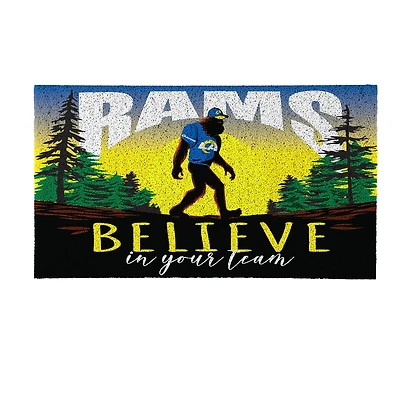 Los Angeles Rams 28" x 16" Bigfoot Believe in Your Team Turf Door Mat