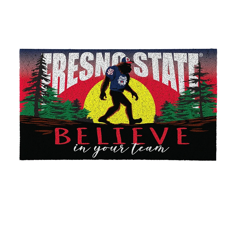 Fresno State Bulldogs 28" x 16" Bigfoot Believe in Your Team Turf Door Mat