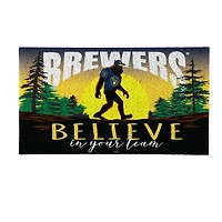 Milwaukee Brewers 28" x 16" Bigfoot Believe in Your Team Turf Door Mat