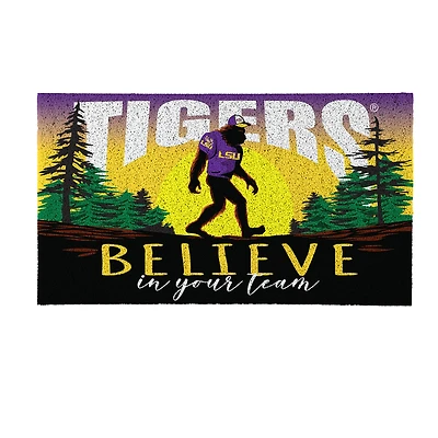 LSU Tigers 28" x 16" Bigfoot Believe in Your Team Turf Door Mat