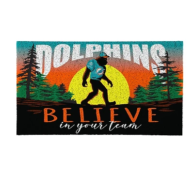 Miami Dolphins 28" x 16" Bigfoot Believe in Your Team Turf Door Mat