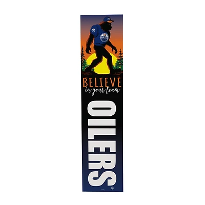 Edmonton Oilers 46" x 11" Bigfoot Believe in Yourself Porch Leaner Wood Sign