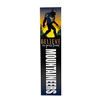 West Virginia Mountaineers 46" x 11" Bigfoot Believe in Yourself Porch Leaner Wood Sign