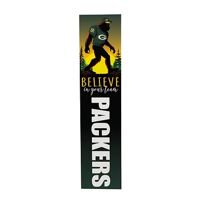 Green Bay Packers 46" x 11" Bigfoot Believe in Yourself Porch Leaner Wood Sign